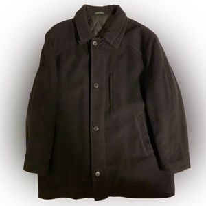 Lauren Ralph Lauren Mens Oversized Winter Coat 100% Wool RN 51711 Black Size 46R